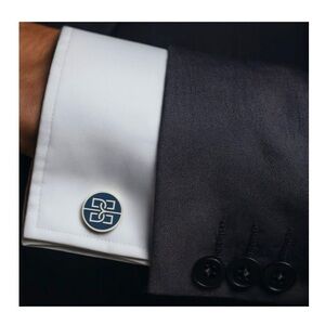Men’s Blue Cufflinks Formal Wedding Groom Gift Bolvaint
